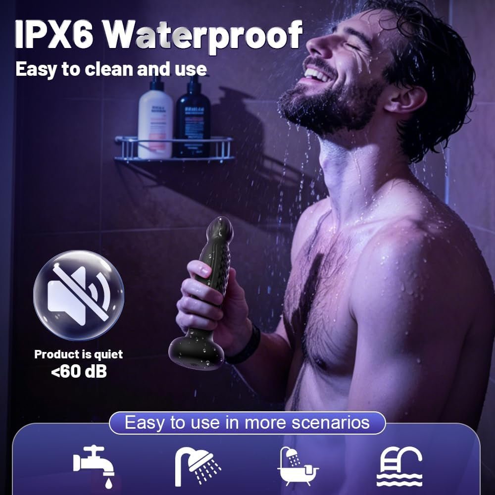 Masseur de prostate WaveWrithe AI vibrant et contrôlable par application