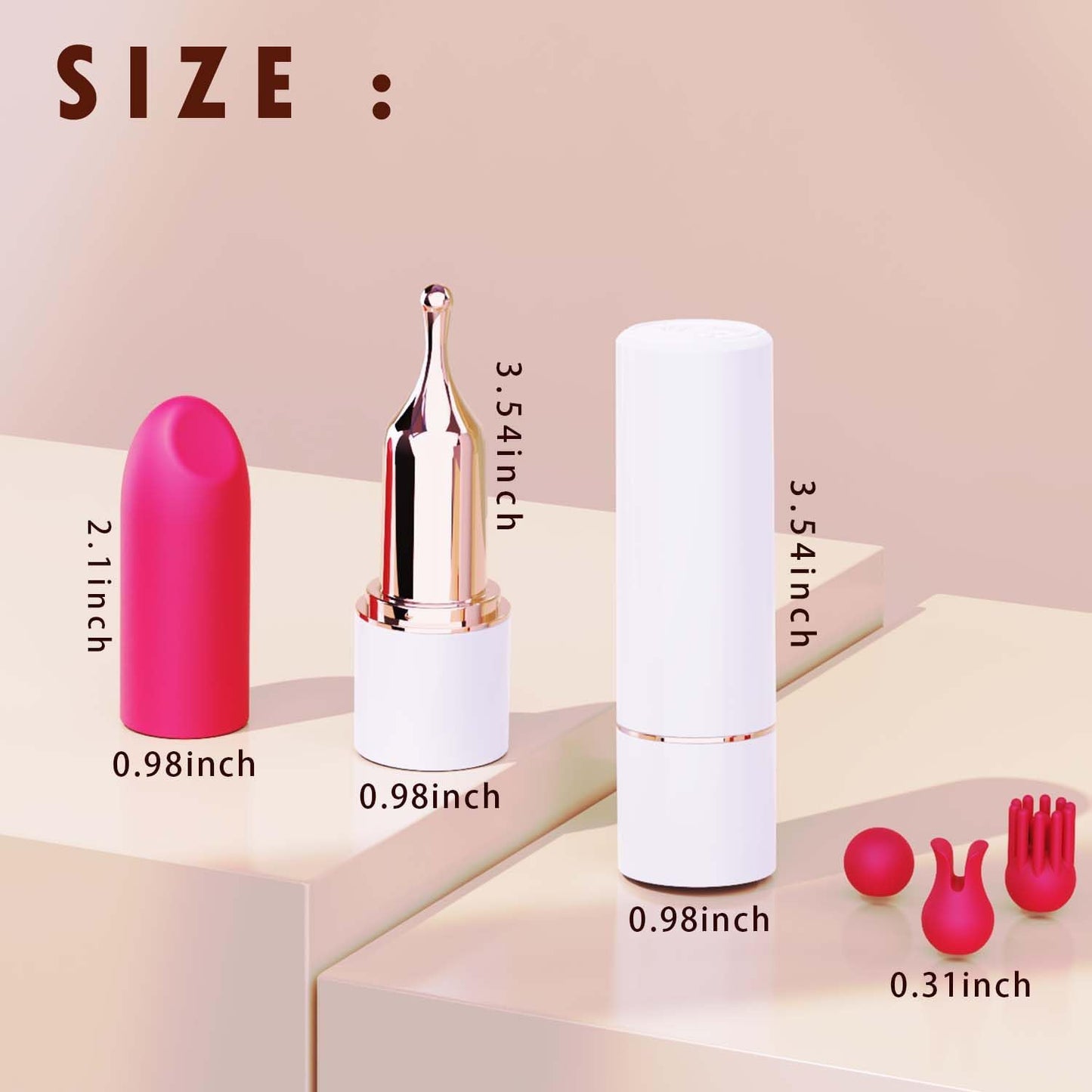 Vibrador de labios de 4 cabezales WhisperLuxe