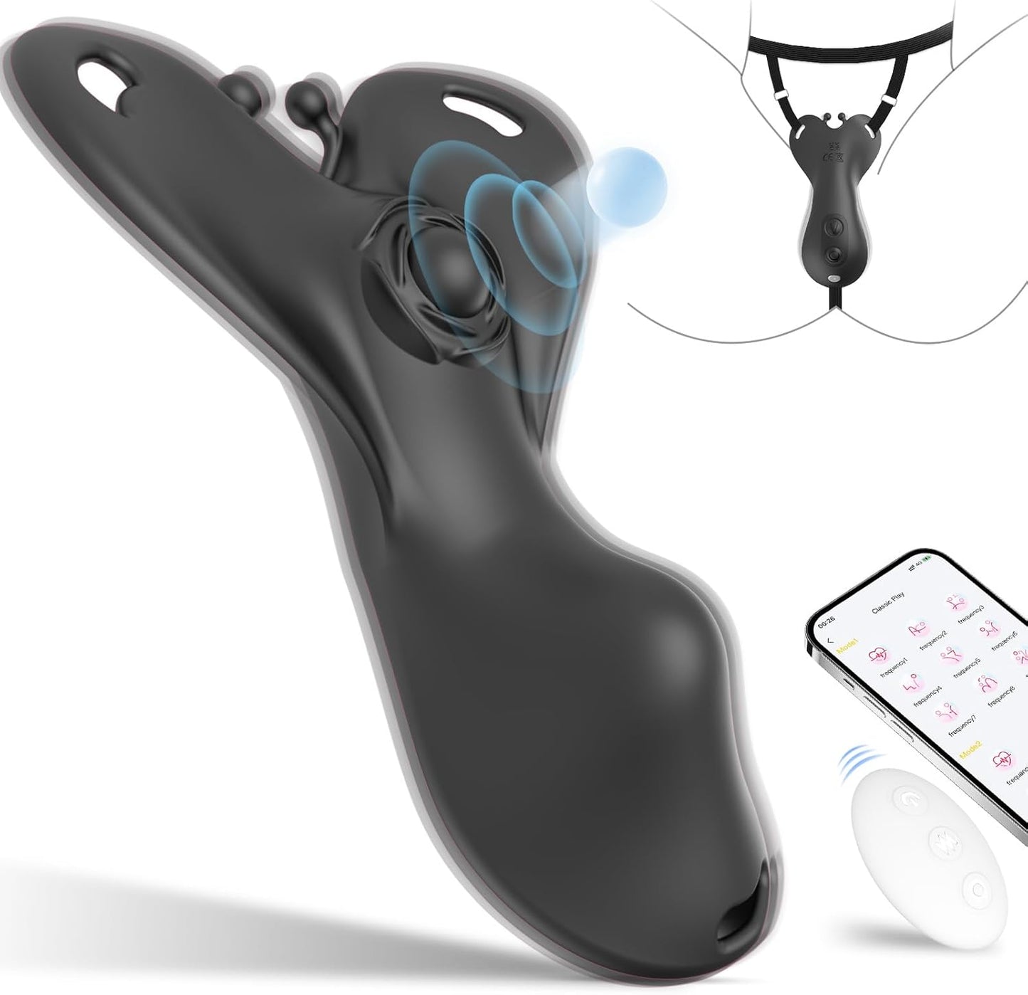 Vibrador Bragas Mariposa Discreto WhisperWing para Parejas