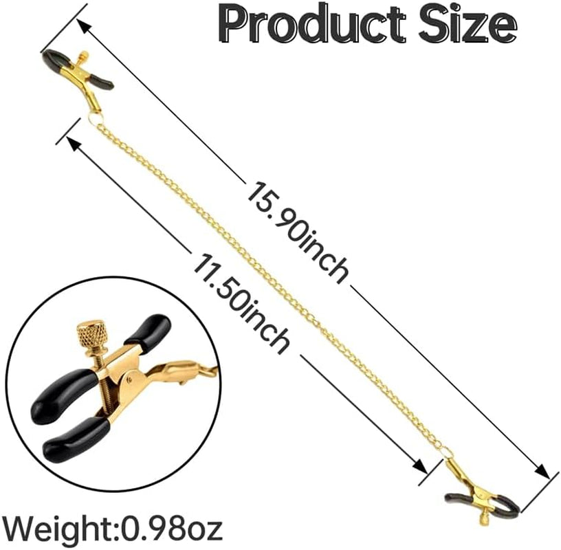 Pinzas ajustables para pezones GildedTease BDSM