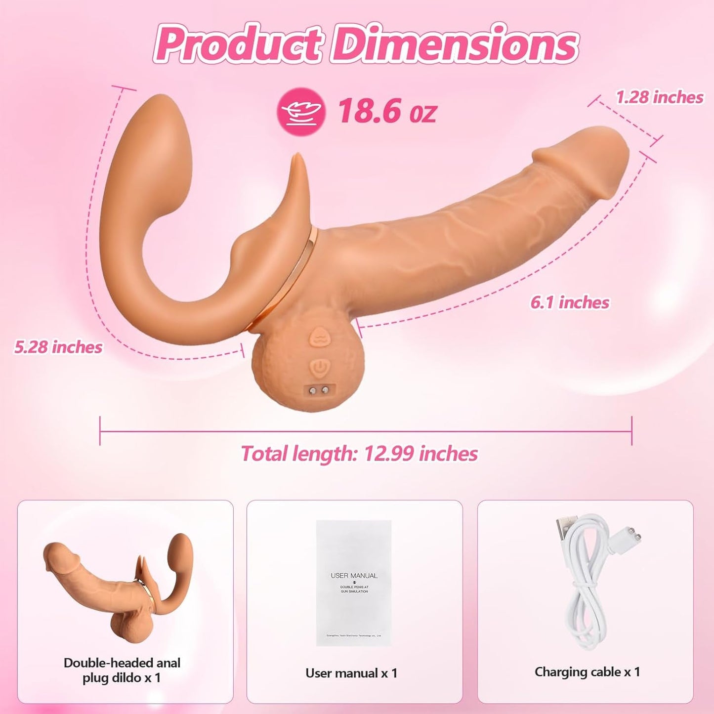 Vibrador de empuje FlexRide sin tirantes
