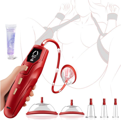 Bomba Eléctrica de Vacío NoctyraX para Vagina con 5 Copas Digitales
