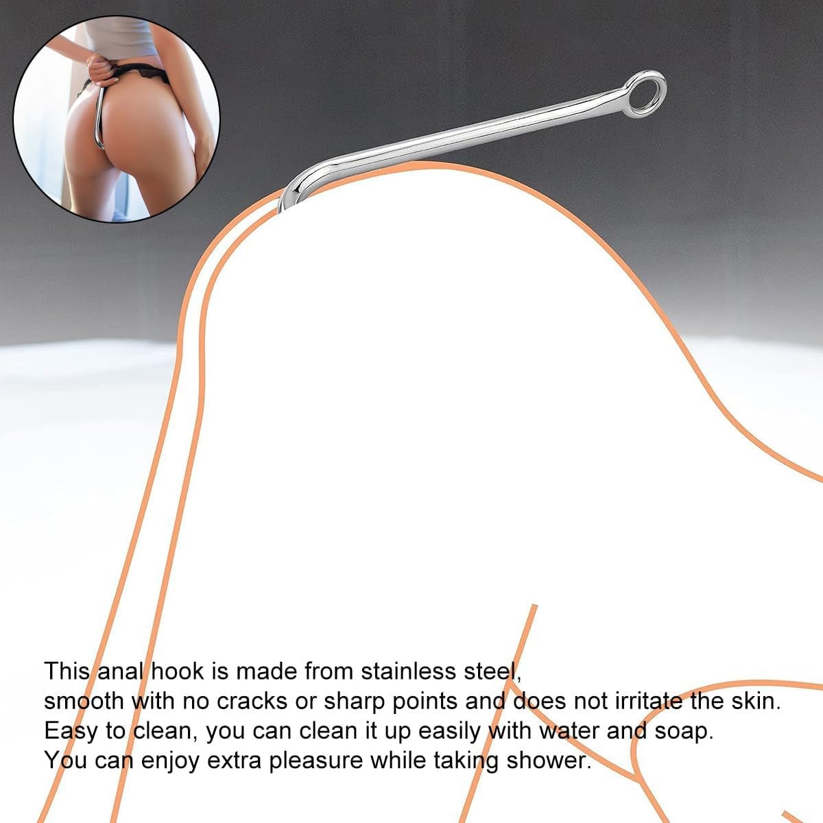 Gancho anal de acero inoxidable de 3 bolas SteelShift