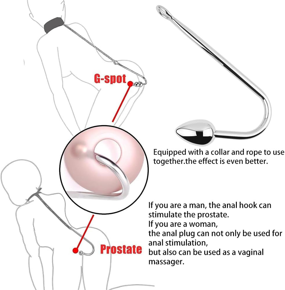 Gancho Anal de Acero Inoxidable HeartSteel 3 Bolas