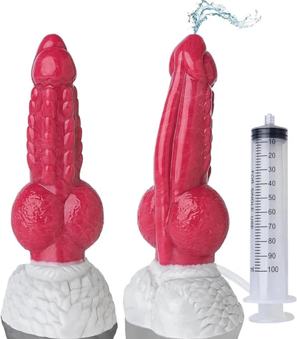 KnotJet Dildo con Nudo Eyaculador de 9.5" con Ventosa de Silicona