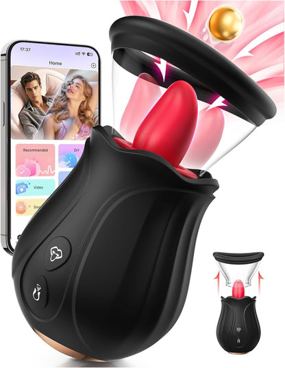 Rosynex IA Vibrador Rosa Succión Lamer Control por Aplicación
