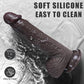 EbonyFlow 8.5” Ebony Squirting Dildo Silicone Suction Cup