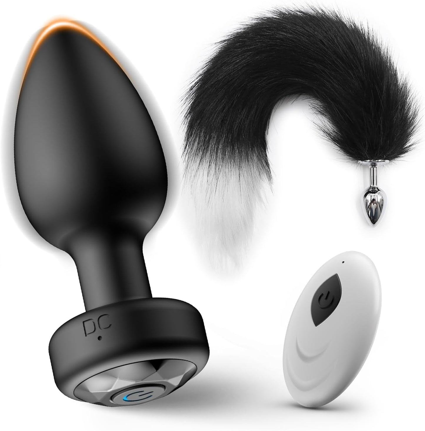 Conjunto anal de cola de zorro y vibrador DualPlay remoto