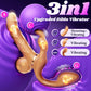Vibrador de empuje sin tirantes DualGlide Rabbit