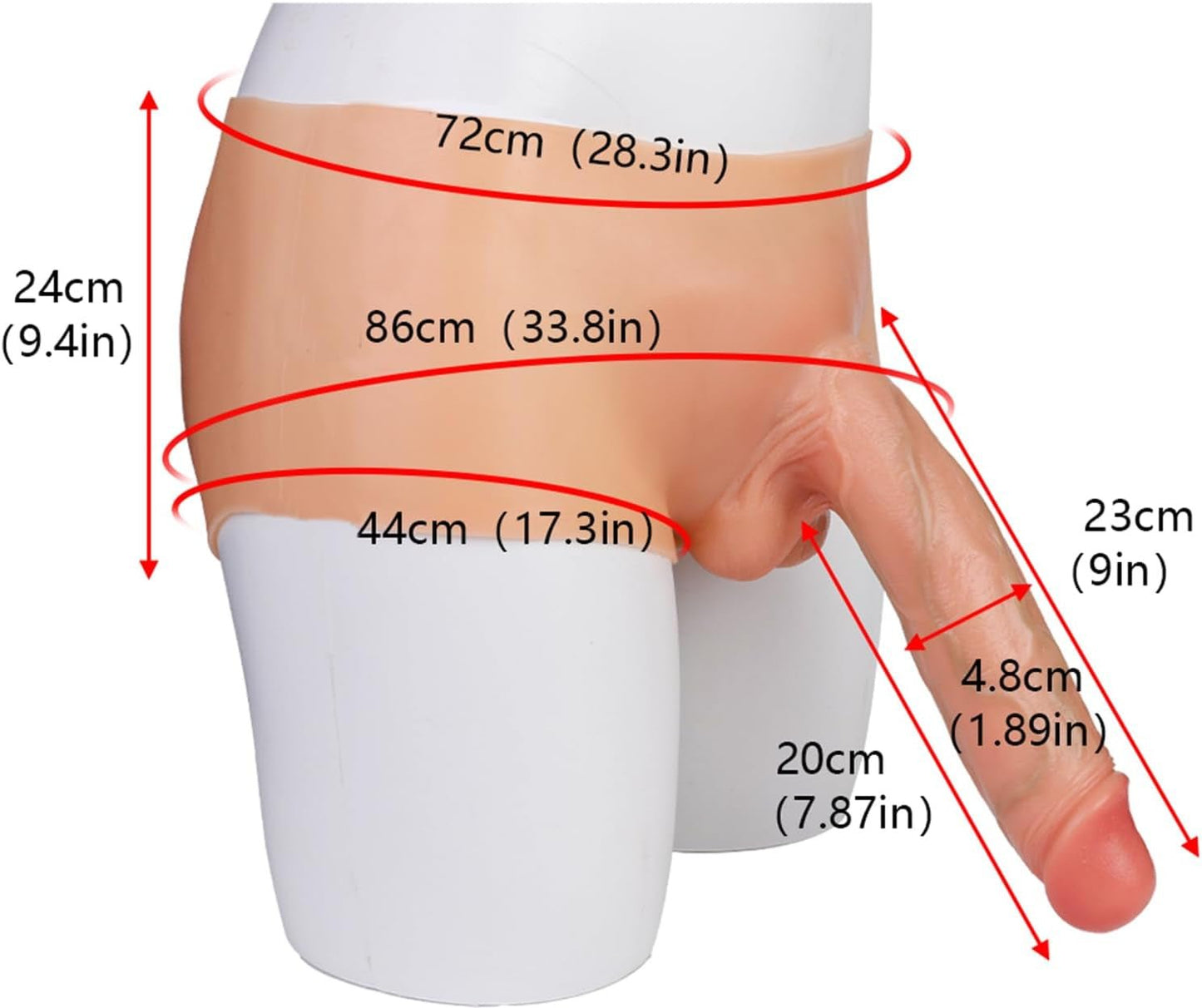 CoreFlex 9 Inch Strapless Silicone Panty Dildo