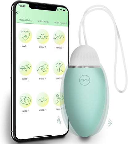 EmeraldSync App Huevo Vibrador Remoto 10 Modos Impermeable Silencioso