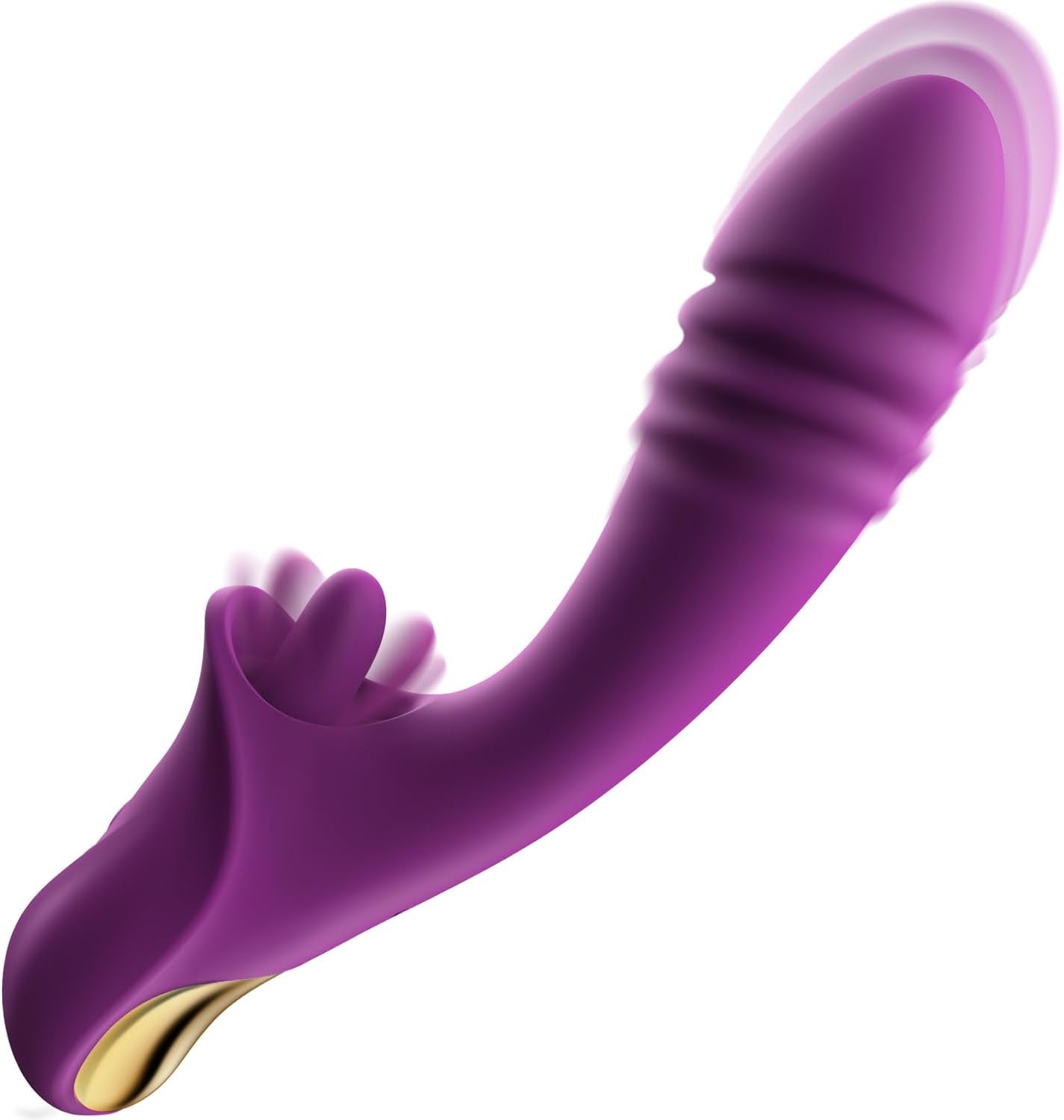 Vibromasseur Lapin Chauffant ThermoraSync 5-en-1 avec Poussée et Léchage Point G