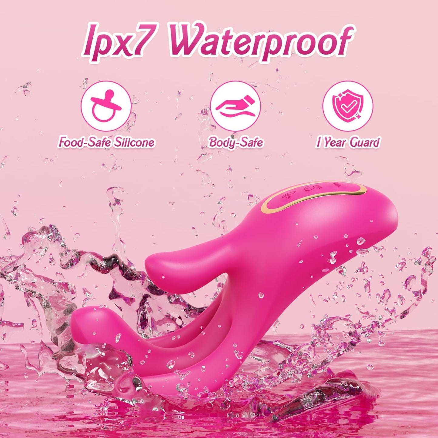 Vibrador de dedo 3 en 1 TriFlex con 10 modos y estimulador de punto G aleteador
