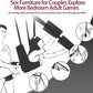 Columpio sexual de uso rudo AeroBond, 158 kg, ajustable