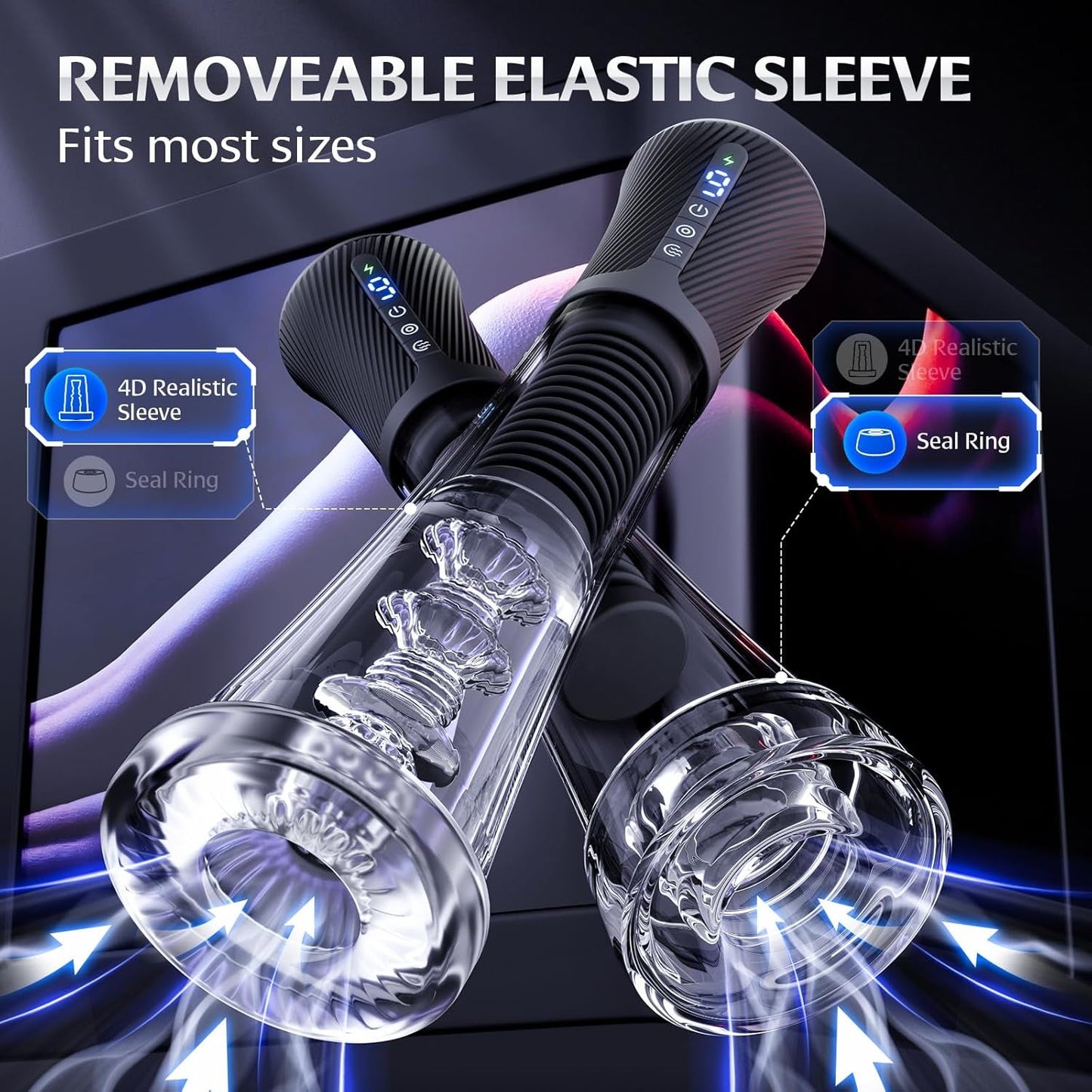 ClearPulse AI Masturbador Masculino Bomba de Entrenamiento Transparente