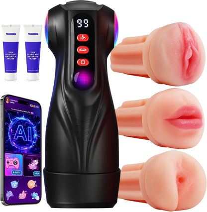 LumiSync AI Sync Pocket Pussy 3 Sleeves App Control Stroker