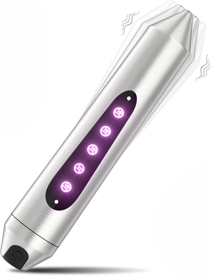 Vibrador Bala LED GlowSync 10 Modos Recargable Resistente al Agua