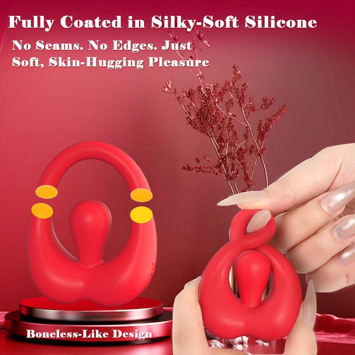 OrbitFlex Anillo de Pene Ajustable con Estimulador de Clítoris y 9 Modos por App