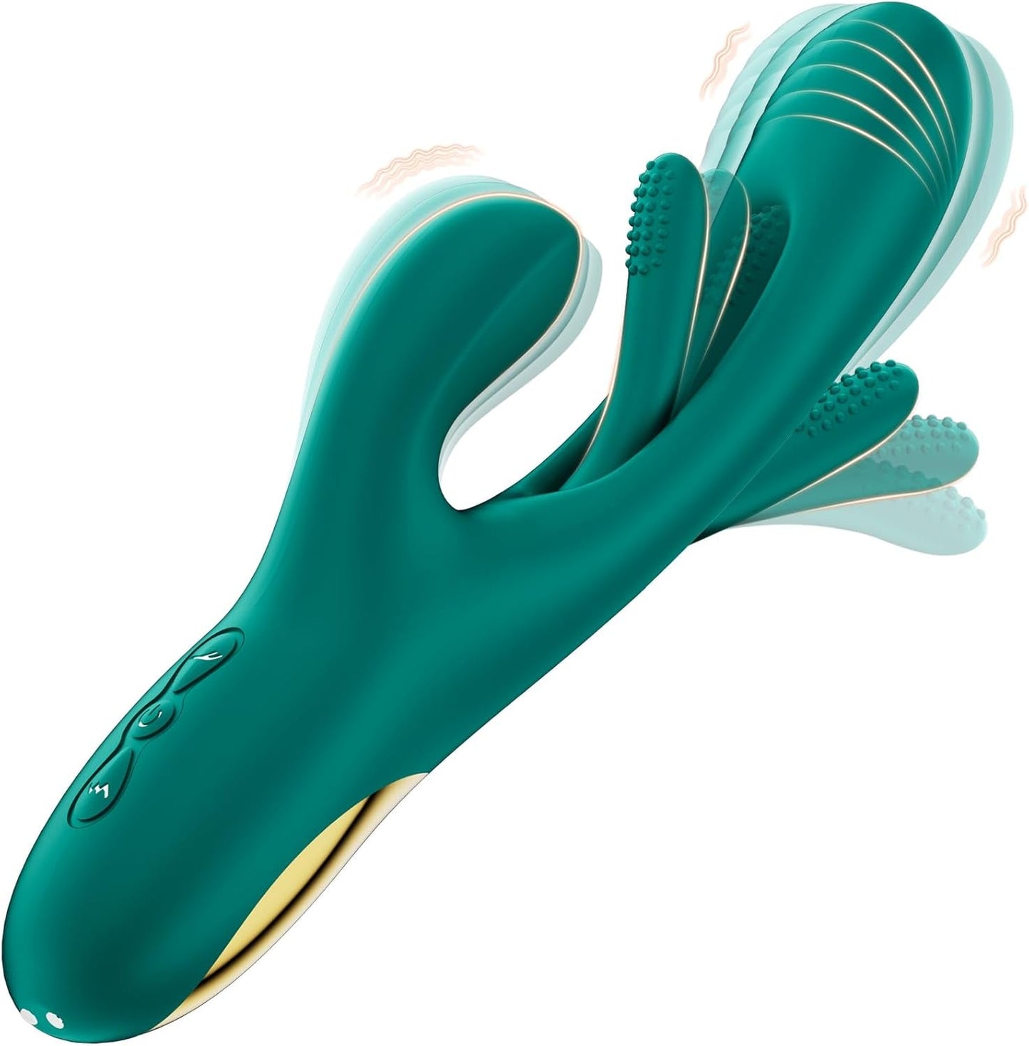 Vibrador de conejo VerdePulse 14 modos aleteo impermeable