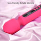 RoseCommand Vibrador de varita de 12" con pantalla LCD, 10 modos, resistente al agua