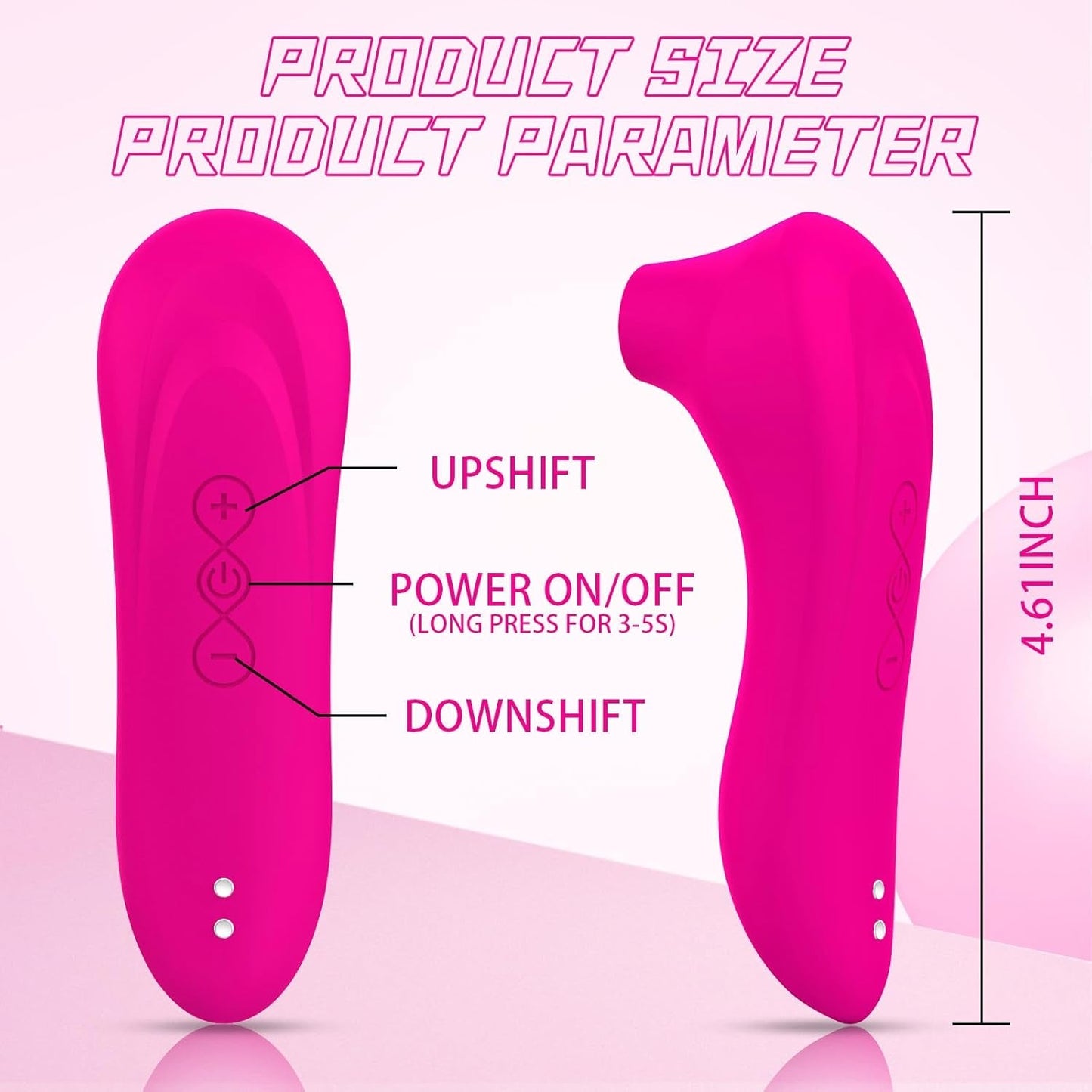 RoselleVibe Varita Vibrador Rosa 10 Modos Impermeable Silencioso