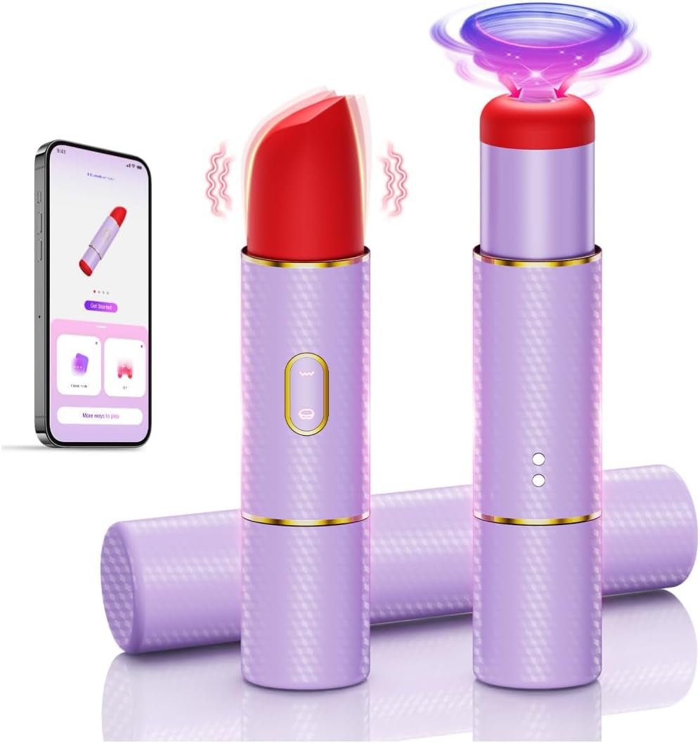 LuxeLip Lápiz Labial Vibrador Bala Chupador de Clítoris 2 en 1
