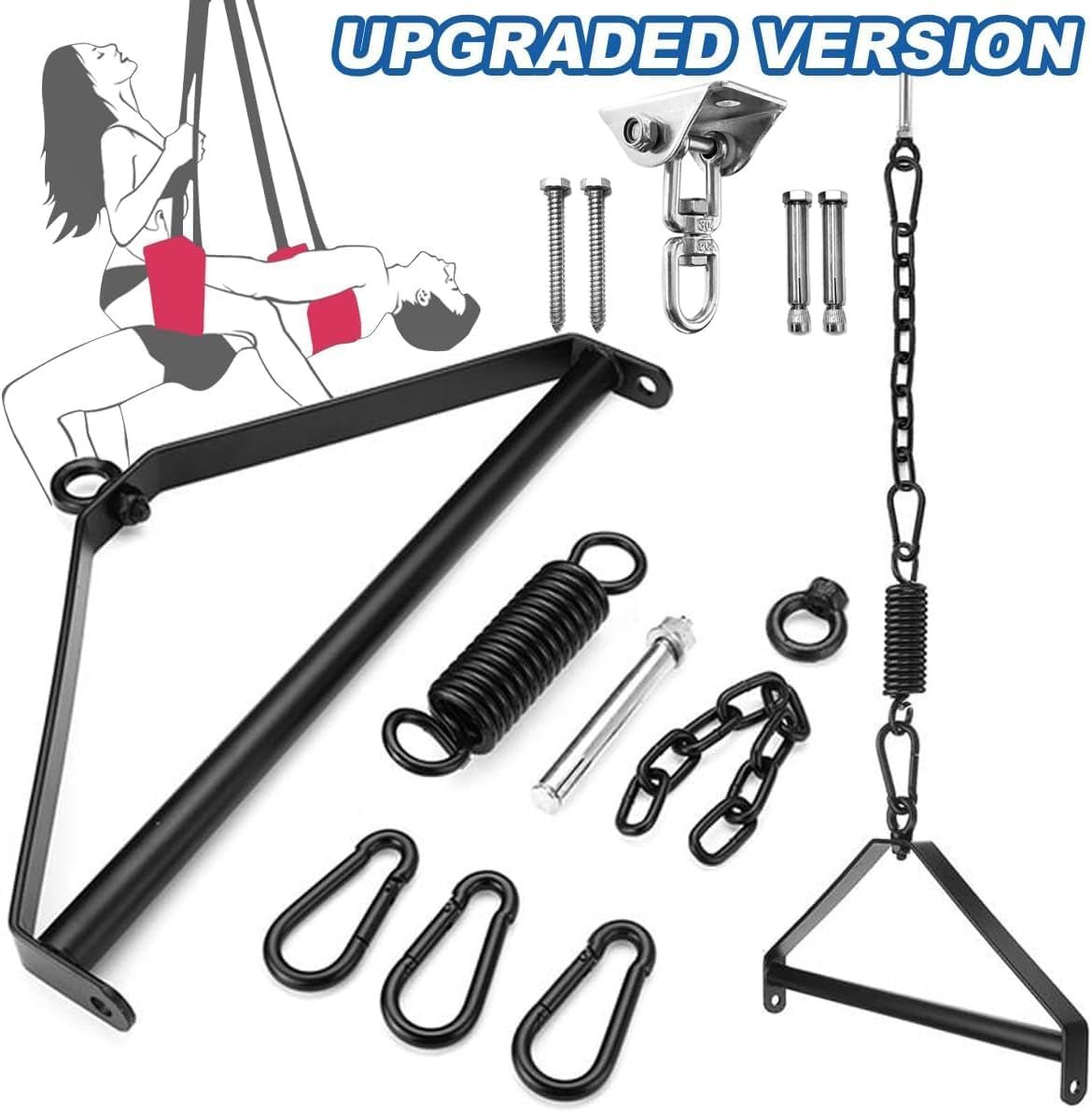 VireliX 360° Balançoire de porte sexuelle Siège large 400lb