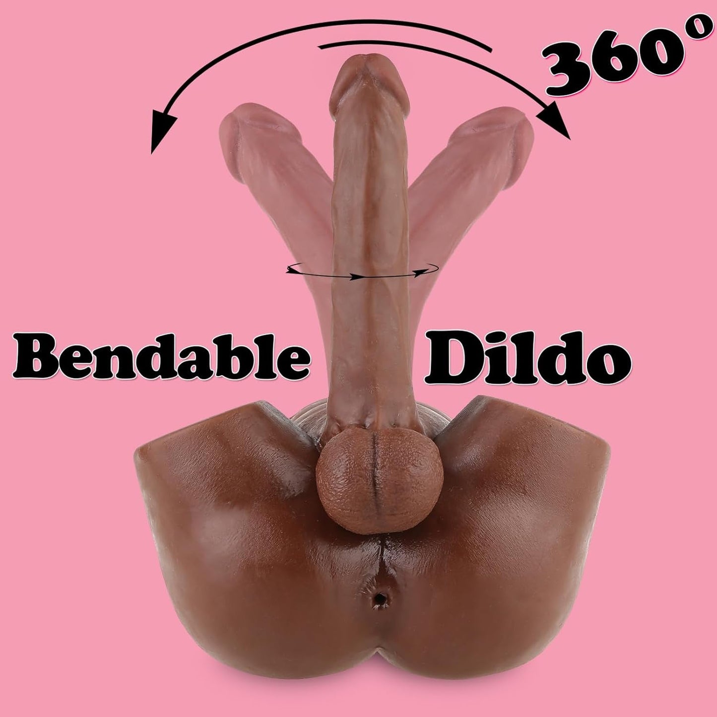 Muñeco sexual masculino AxisFlex Torso con dildo flexible de 8 pulgadas