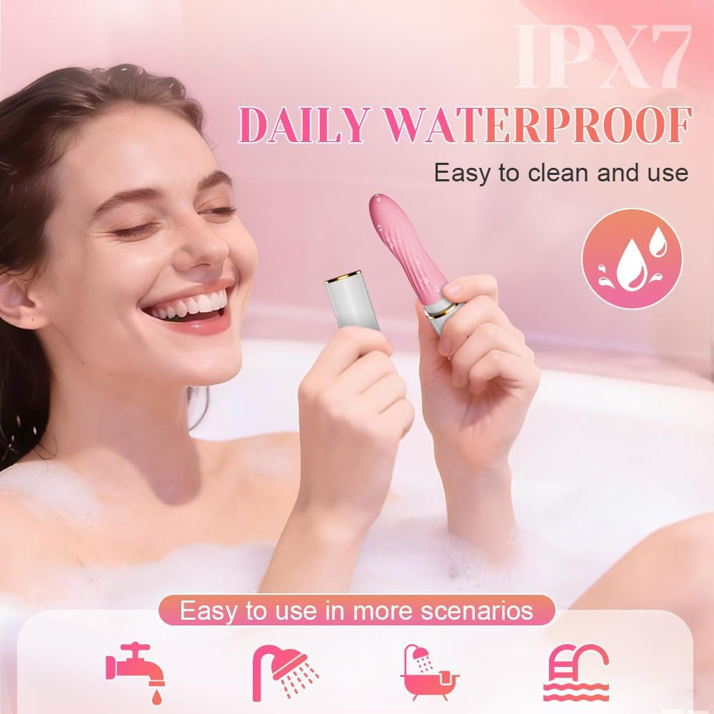 SecretLuxe Lipstick Bullet Vibrator 10 Modes Quiet Rechargeable