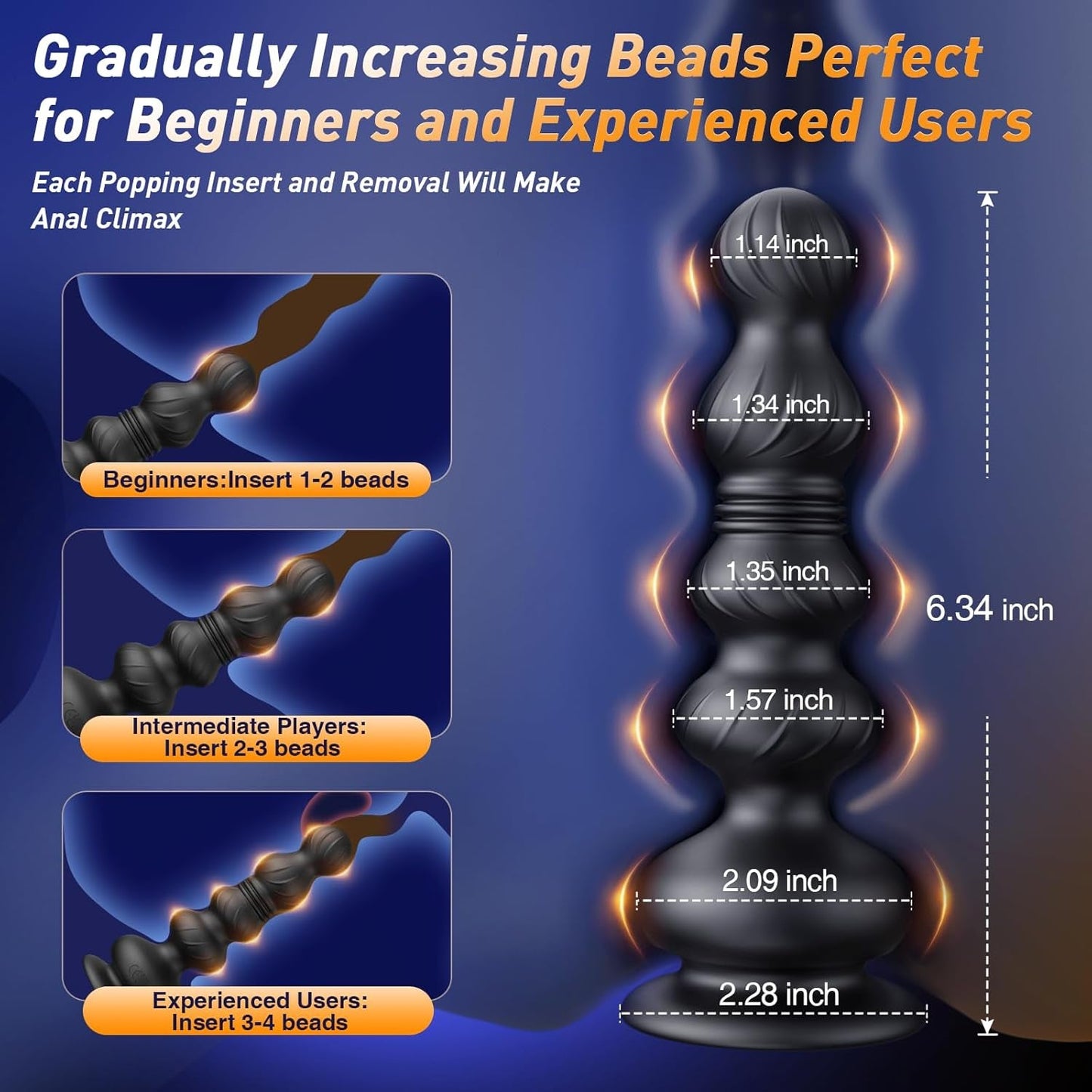 Masajeador de próstata con bolas anales ThrustSense