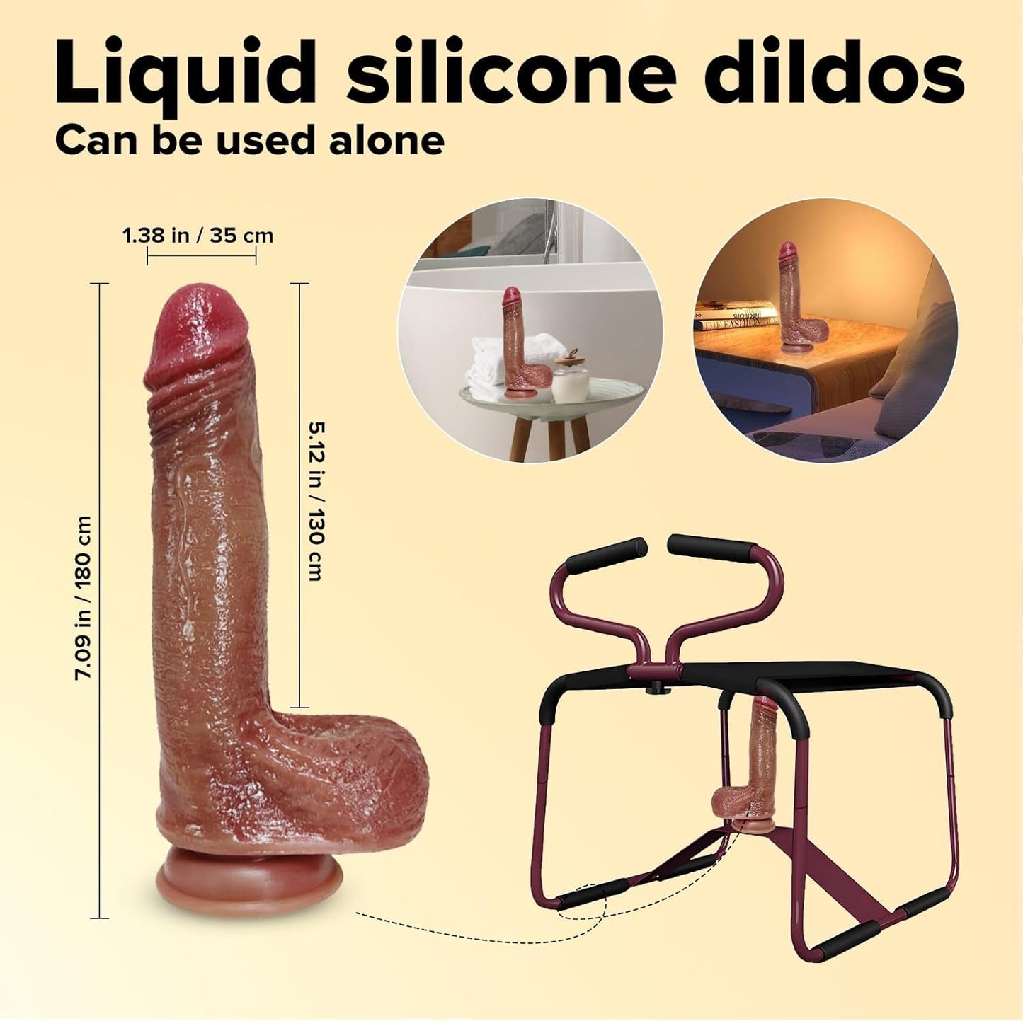 Chaise sexuelle réglable AeroBounce avec support de gode