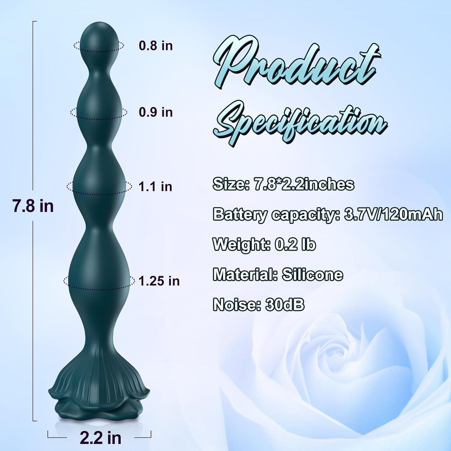 Vibrador masajeador de próstata OceanKiss con 9 modos