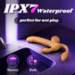 Vibrador de empuje sin tirantes DualGlide Rabbit