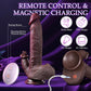 NyxoraDual Lengua Impulsora Dildo Calentado Vibrador Remoto 4 en 1
