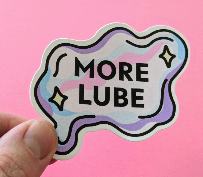 Más lubricante (pegatina troquelada)