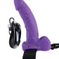 Arnés con vibrador hueco Fetish Fantasy Series de 7" - Púrpura