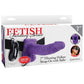 Arnés con vibrador hueco Fetish Fantasy Series de 7" - Púrpura