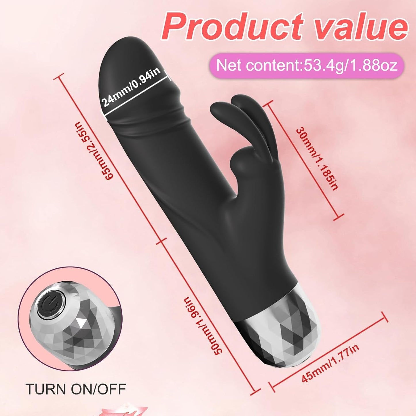 MicroPulse Mini Vibreur Balle Lapin 10 Modes Étanche