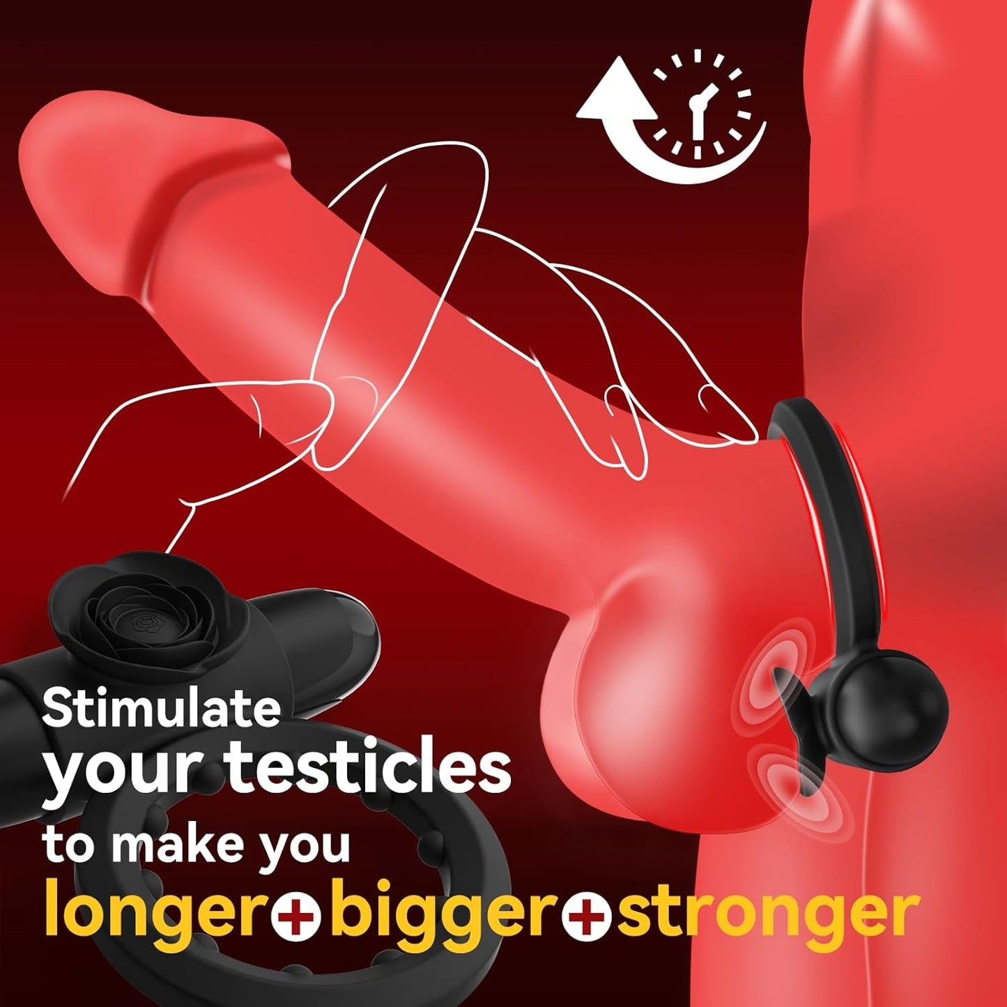 RoseCoreX Anillo Vibrador Bala Estimulador Clítoris Rose