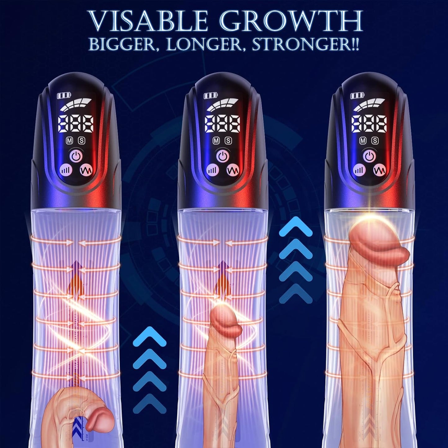Bomba de pene 2 en 1 de succión y presión – Realzador masculino automático
