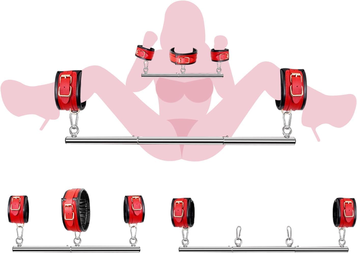 Set de Sujeción Bondage SM – Barras Extensoras Ajustables