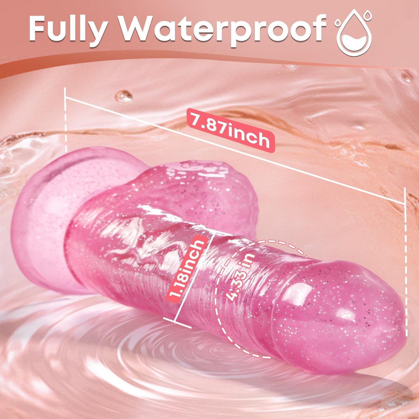 PleasureReach Dildo realista de 7.9 pulgadas