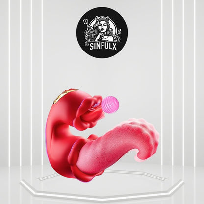 Vibrador VelvetTongue único para la estimulación del clítoris y la lengua