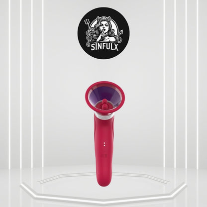 BlissBound Dual Tongue Licking & Sucking Vibrator