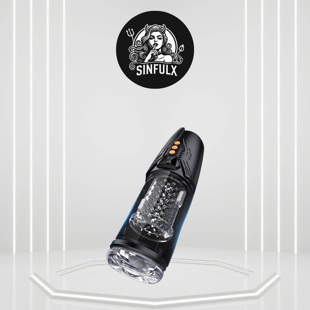 Masturbador masculino DarkCharm 4 en 1 con empuje, rotación y vibración