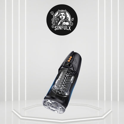 Masturbador masculino DarkCharm 4 en 1 con empuje, rotación y vibración