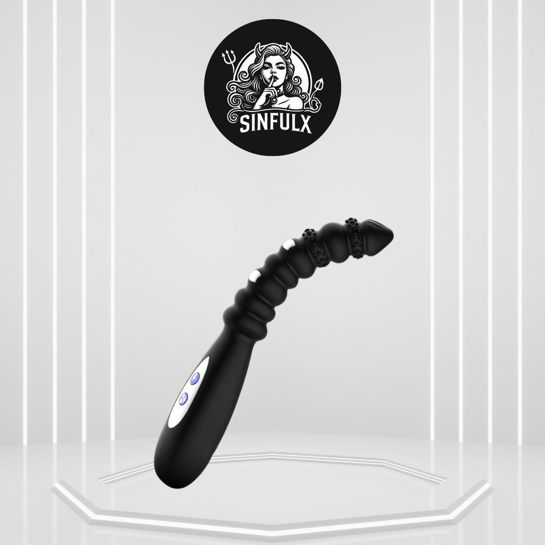 Vibrador de varita con perlas anales ShockDelivery
