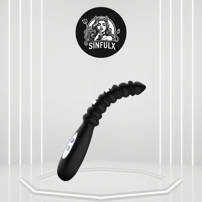 Vibrador de varita con perlas anales ShockDelivery