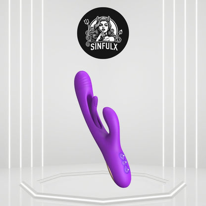 Vibrador de conejo 3 en 1 PulseSupreme con lengua vibratoria y motores duales