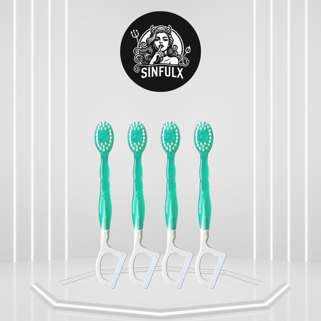 Cepillo de Dientes de Viaje Desechable 5 en 1 Morning After con Pasta Dental, Hilo Dental y Limpiador Lingual